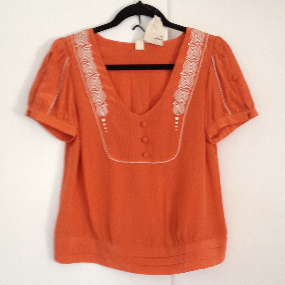 Vintage vibes! Anthro floreat silk blouse